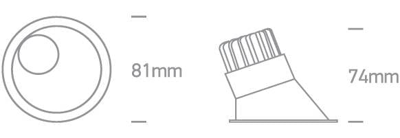 LED Spotlight White Circular Warm White LED built in 560lm 8W Die Cast One Light SKU:10108A/W/W - Toplightco