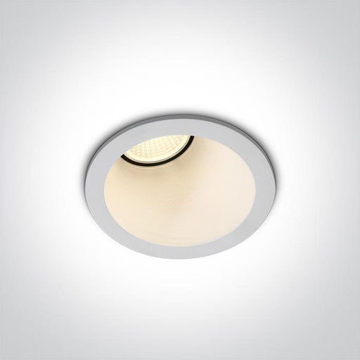 LED Spotlight White Circular Warm White LED built in 560lm 8W Die Cast One Light SKU:10108A/W/W - Toplightco