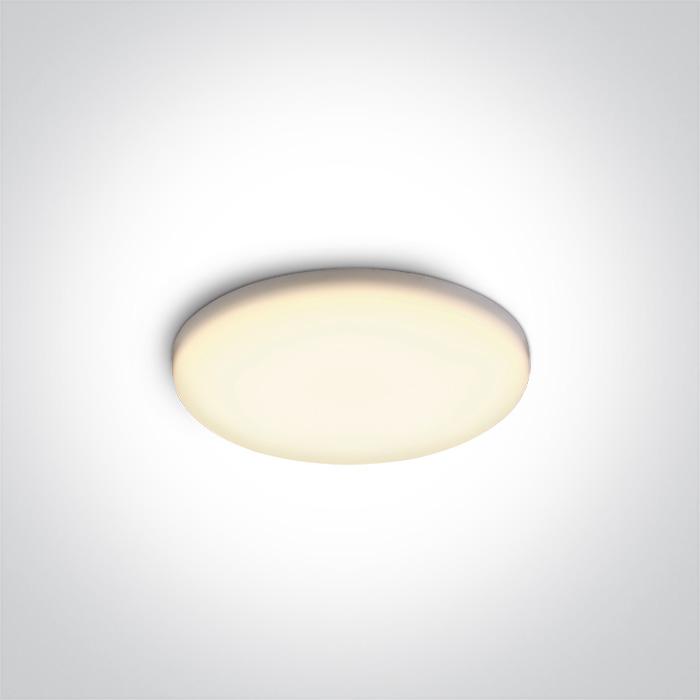 LED Downlight White Circular Warm White LED Outdoor LED built in 550lm 8W Die Cast One Light SKU:10108CF/W - Toplightco