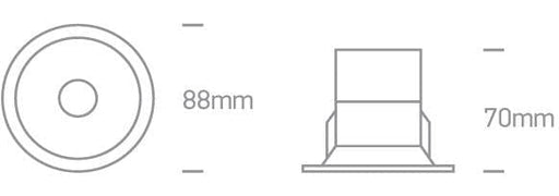 LED Spotlight Black Circular Warm White LED built in 600lm 8W Die Cast One Light SKU:10108D/B/W - Toplightco