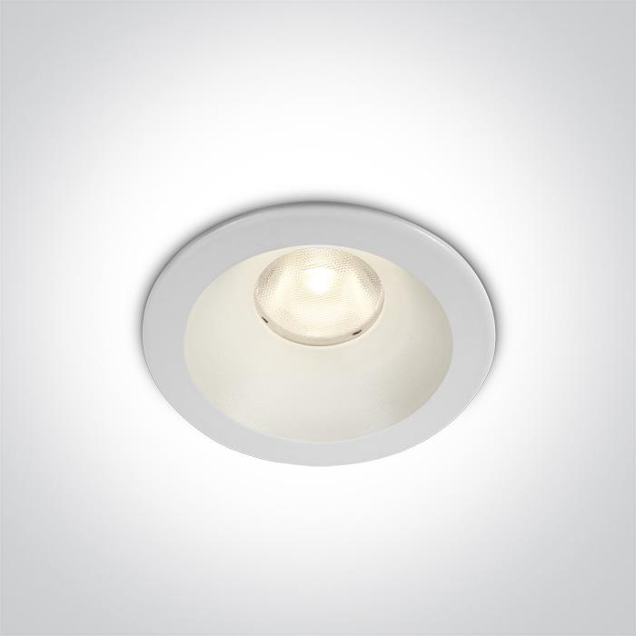 LED Spotlight White Circular Warm White LED built in 600lm 8W Die Cast One Light SKU:10108D/W/W - Toplightco