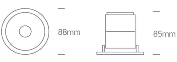 LED Spotlight White Circular Warm White LED built in 560lm 8W Die Cast One Light SKU:10108D1/W/W - Toplightco
