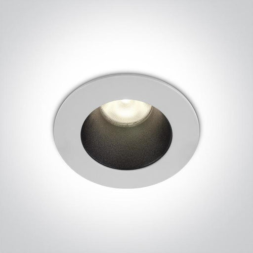 LED Spotlight White Circular Warm White LED built in 560lm 8W Die Cast One Light SKU:10108D1/W/W - Toplightco