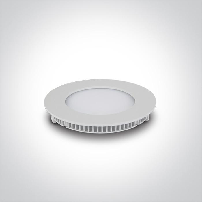 LED Downlight White Circular Cool White LED built in 560lm 8W Die Cast One Light SKU:10108FA/W/C - Toplightco