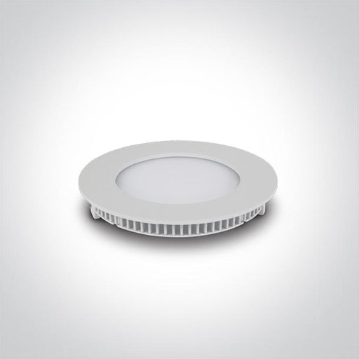 LED Downlight White Circular Cool White LED built in 560lm 8W Die Cast One Light SKU:10108FA/W/C - Toplightco