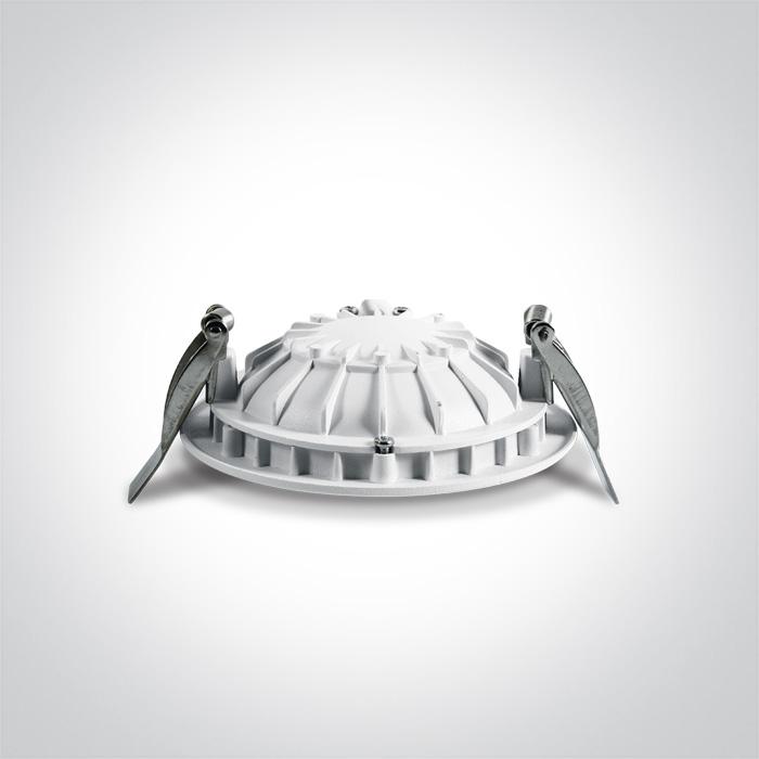 LED Downlight White Circular Warm Whtie LED built in 560lm 8W Die Cast One Light SKU:10108FD/W/W - Toplightco