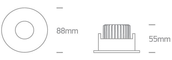 LED Spotlight Black Circular Warm White LED Outdoor LED built in 600lm 8W Die Cast One Light SKU:10108H/B/W - Toplightco