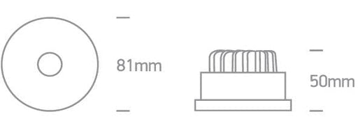 LED Spotlight White Circular Warm White LED built in 560lm 8W Die Cast One Light SKU:10108R/W/W - Toplightco