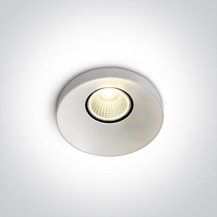 LED Spotlight White Circular Warm White LED built in 560lm 8W Die Cast One Light SKU:10108R/W/W - Toplightco