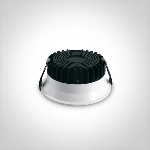 LED Downlight White Circular Cool White LED Outdoor LED built in 765lm 9W Die Cast One Light SKU:10109FD/W/C - Toplightco