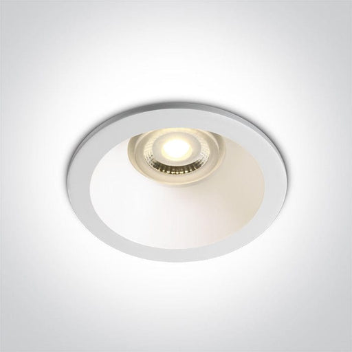Recessed IP65 Fire Rated Spotlight White Outdoor Replaceable lamp Die Cast One Light SKU:10109F/W - Toplightco