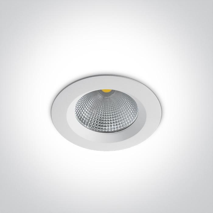 LED Downlight White Circular Warm White LED built in 850lm 10W Die Cast One Light SKU:10110CA/W/W - Toplightco