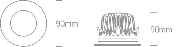 LED Downlight White Circular Cool White LED Outdoor LED built in 800lm 10W Die Cast One Light SKU:10110G/W/C - Toplightco