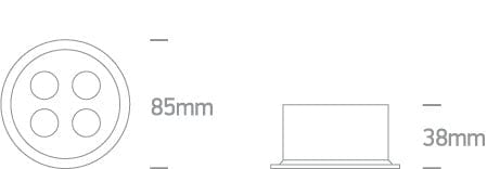 White 10W Low Glare recessed spotlight, IP20.

Complete with 700mA driver.

 One Light SKU:10110H/W/W