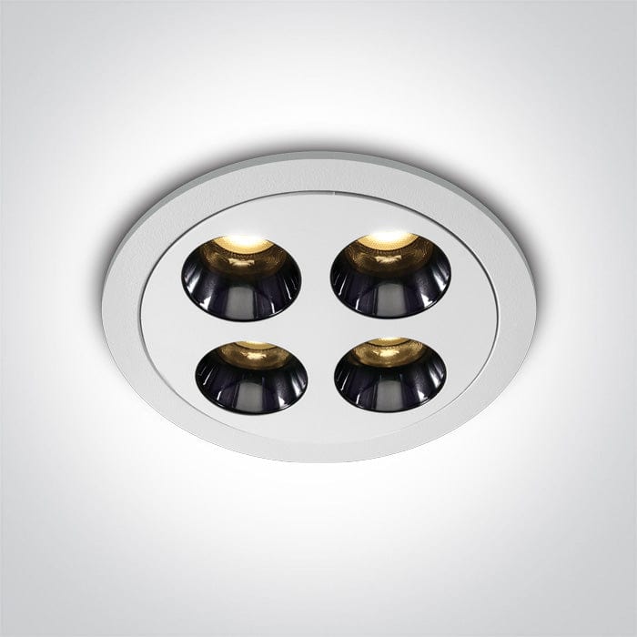 White 10W Low Glare recessed spotlight, IP20.

Complete with 700mA driver.

 One Light SKU:10110H/W/W