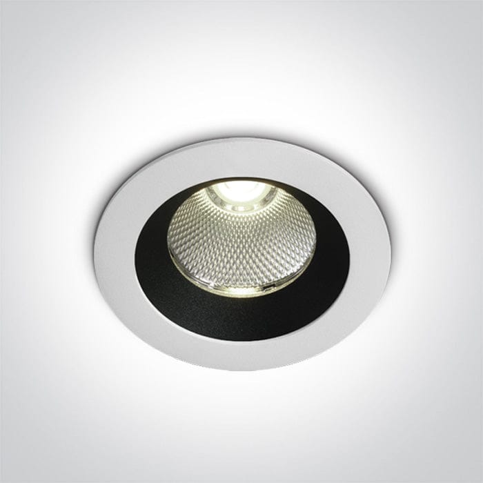 White Led 12w Cool White Ip65 38deg 230v Dark Light Recessed Spotlight - Toplightco