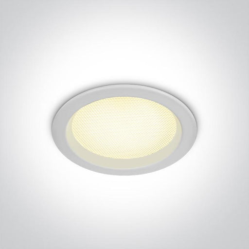 LED Downlight White Circular Warm White LED built in 750lm 10W Die Cast One Light SKU:10110U/W/W - Toplightco