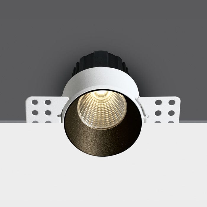 Black Led 12w Warm White 40deg 700ma 2-step Trimless Downlight Light SKU: 10112BTR/B/W - Toplightco