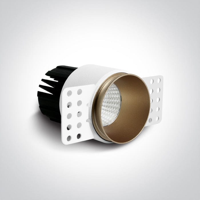 Black Led 12w Warm White 40deg 700ma 2-step Trimless Downlight Light SKU: 10112BTR/B/W - Toplightco