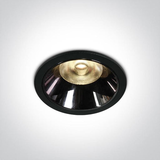 LED Spotlight Black Circular Warm White LED 1100lm Die Cast One Light SKU:10112DC/B/W - Toplightco