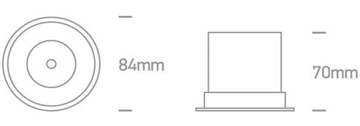 LED Spotlight Black Circular Warm White LED 1100lm Die Cast One Light SKU:10112DC/B/W - Toplightco