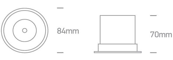 LED Spotlight Black Circular Warm White LED 1100lm Die Cast One Light SKU:10112DC/B/W - Toplightco