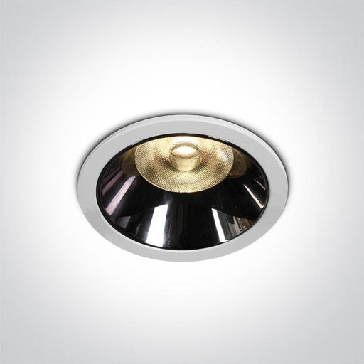 LED Spotlight White Circular Warm White LED 1100lm Die Cast One Light SKU:10112DC/W/W - Toplightco