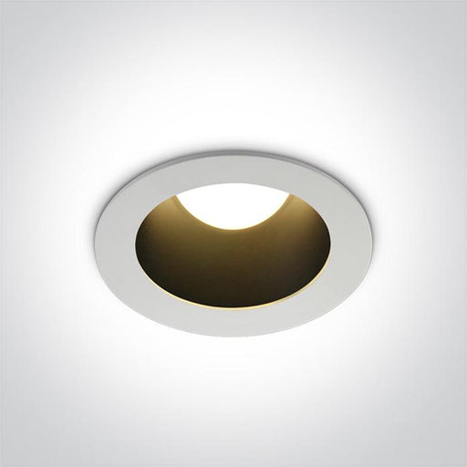 LED Downlight White-Black Circular Warm White LED built in 720lm 12W Aluminium One Light SKU:10112ED/W/B/W - Toplightco