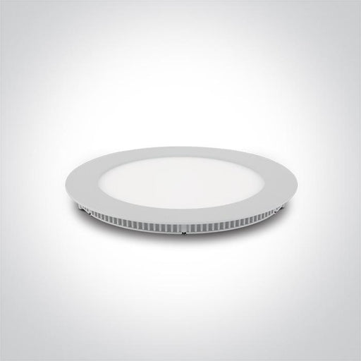 LED Downlight White Circular Cool White LED built in 840lm 12W Die Cast One Light SKU:10112FA/W/C - Toplightco