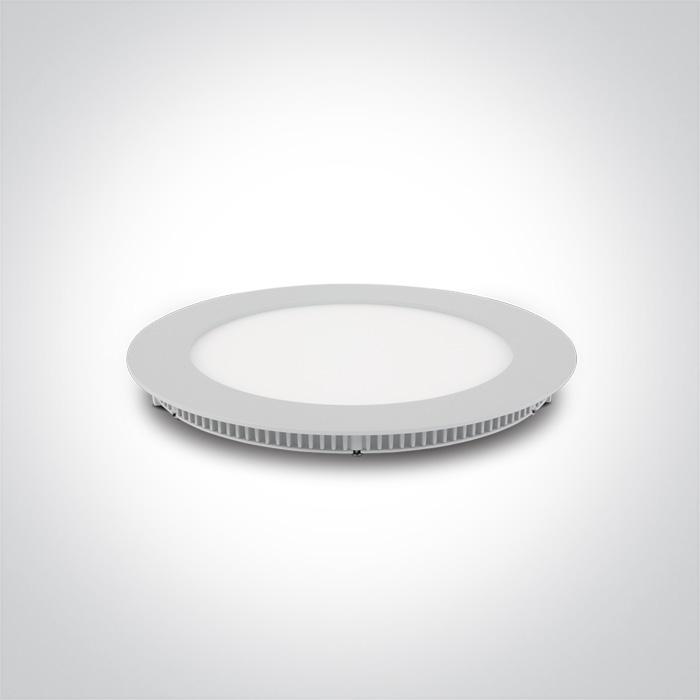 LED Downlight White Circular Cool White LED built in 840lm 12W Die Cast One Light SKU:10112FA/W/C - Toplightco