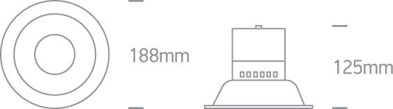 LED Downlight White Circular Cool White LED 900lm Plastic One Light SKU:10112KD/W/C - Toplightco