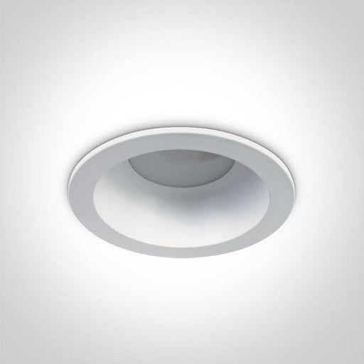 LED Downlight White Circular Cool White LED 900lm Plastic One Light SKU:10112KD/W/C - Toplightco