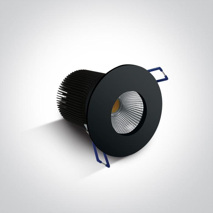 LED Spotlight Black Circular Warm White LED Outdoor 1100lm Die Cast One Light SKU:10112P/B/W - Toplightco