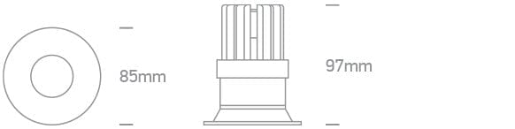 White 12W Low Glare LED recessed spotlight with interchangeable ring.
Ring must be ordered separately.
Requires 700mA driver.


 One Light SKU:10112R/W/W