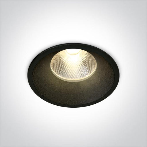 LED Spotlight Black Circular Warm White LED built in 960lm 12W Die Cast One Light SKU:10112TD/B/W - Toplightco