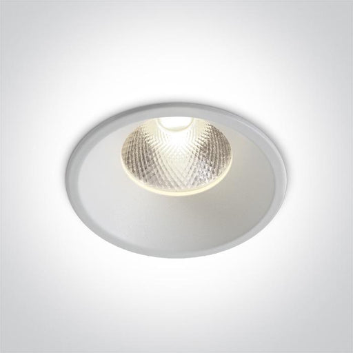 LED Spotlight White Circular Cool White LED built in 960lm 12W Die Cast One Light SKU:10112TD/W/C - Toplightco