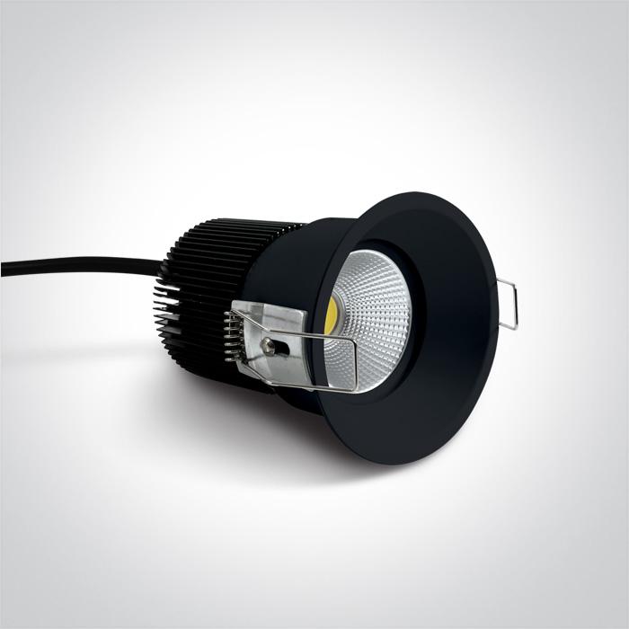 LED Spotlight Black Circular Warm White LED 1100lm Die Cast One Light SKU:10112TP/B/W - Toplightco