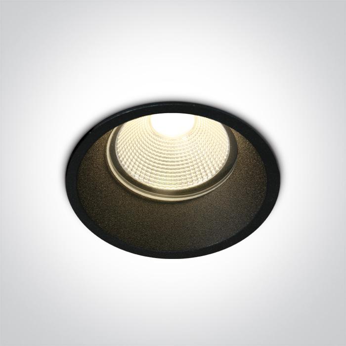LED Spotlight Black Circular Warm White LED 1100lm Die Cast One Light SKU:10112TP/B/W - Toplightco