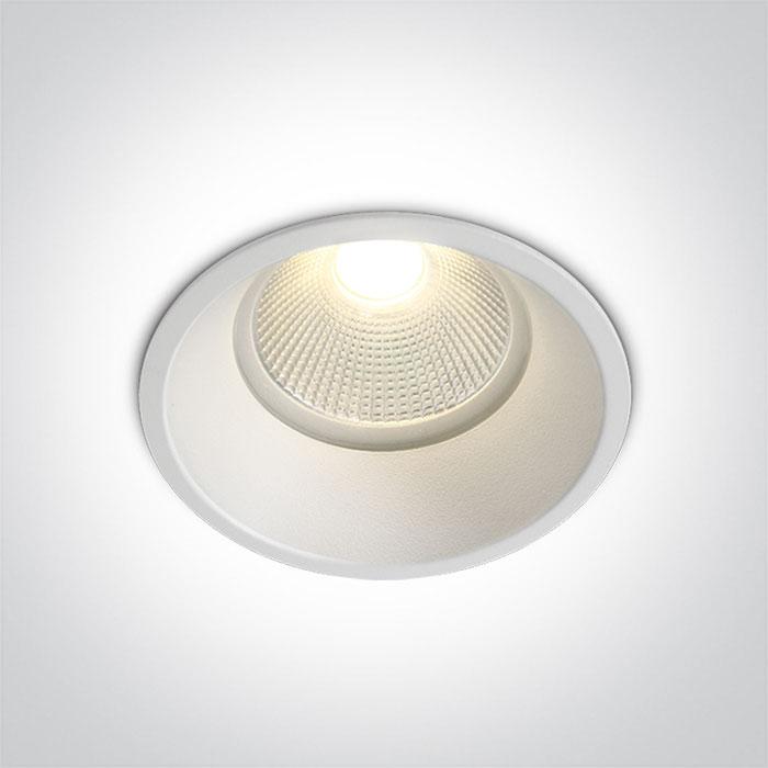 LED Spotlight White Circular Cool White LED 1100lm Die Cast One Light SKU:10112TP/W/C - Toplightco