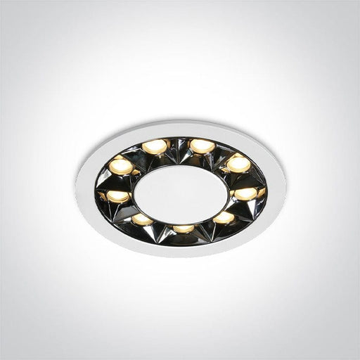 White 12W Recessed spotlight, IP20.

Complete with 300mA driver.

 One Light SKU:10112X/W/W
