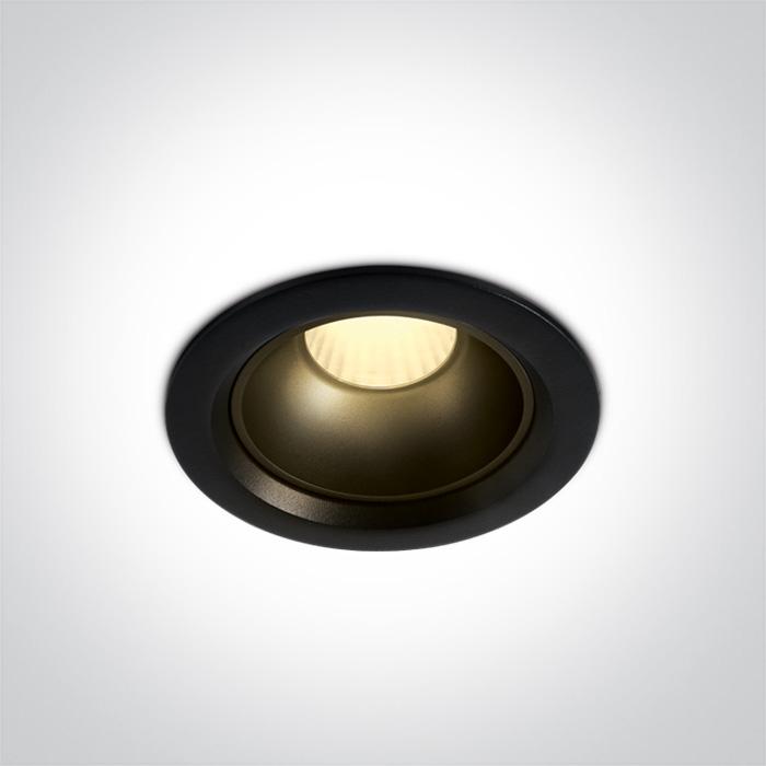 LED Spotlight Black Circular Warm White LED built in 960lm 12W Die Cast + Plastic One Light SKU:10112Z/B/W - Toplightco