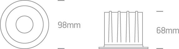 LED Spotlight White Circular Warm White LED built in 960lm 12W Die Cast + Plastic One Light SKU:10112Z/W/W - Toplightco