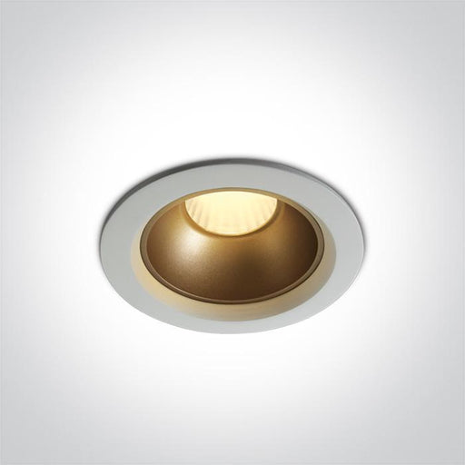 LED Spotlight White Circular Warm White LED built in 960lm 12W Die Cast + Plastic One Light SKU:10112Z/W/W - Toplightco