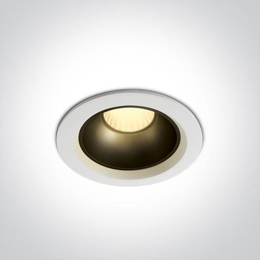 LED Spotlight White Circular Warm White LED built in 960lm 12W Die Cast + Plastic One Light SKU:10112Z/W/W - Toplightco