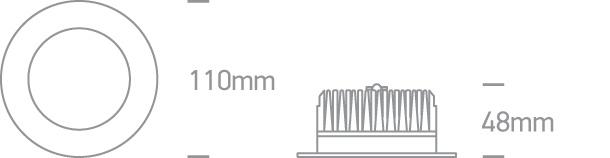 LED Downlight White Circular Warm White LED Outdoor LED built in 925lm 13W Die Cast One Light SKU:10113B/W/W - Toplightco