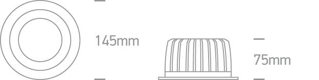 LED Downlight White Circular Warm White LED built in 1275lm 15W Die Cast One Light SKU:10115CA/W/W - Toplightco