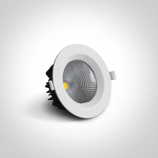 LED Downlight White Circular Warm White LED built in 1275lm 15W Die Cast One Light SKU:10115CA/W/W - Toplightco