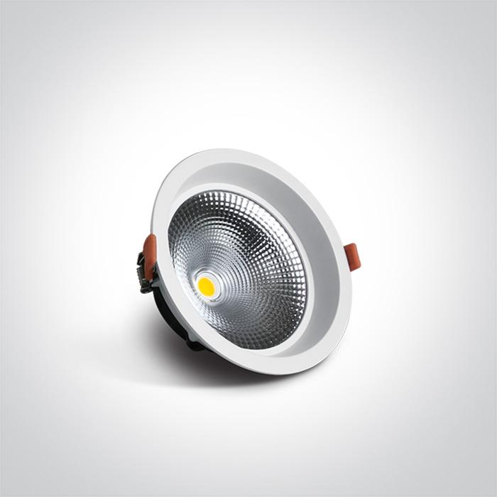 LED Downlight White Circular Warm White LED built in 1095lm 15W Die Cast One Light SKU:10115CD/W/W - Toplightco