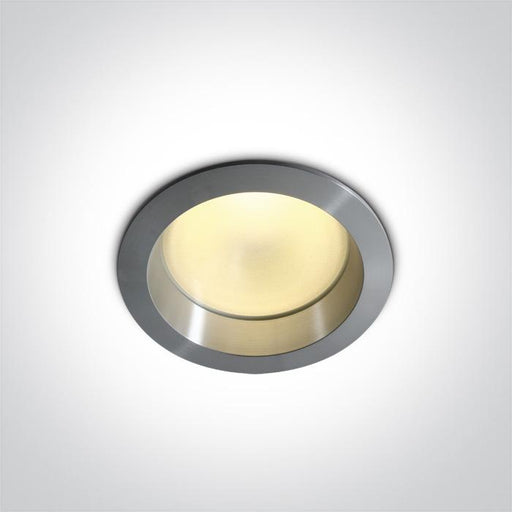 LED Downlight Aluminium Circular Warm White LED 1050lm Natural Aluminium One Light SKU:10115E/AL/W - Toplightco
