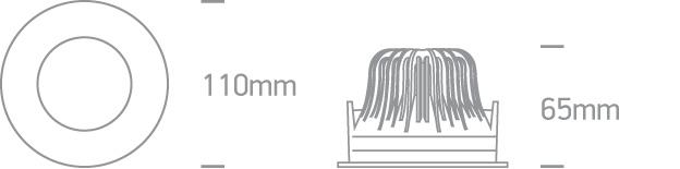 LED Downlight White Circular Warml White LED Outdoor LED built in 1125lm 15W Die Cast One Light SKU:10115G/W/W - Toplightco